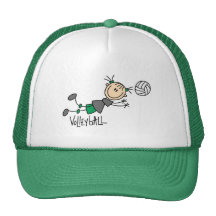 Strichmännchen-Mädchen-Volleyball-T-Shirts und Ges Baseballcap