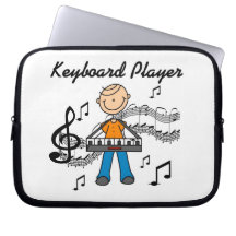 Strichmännchen-männliche Tastatur-Spieler-Geschenk Laptop Schutzhülle
