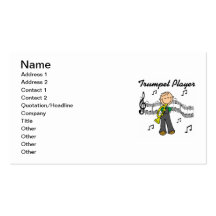 Strichmännchen-männliche Trompete-Spieler-T-Shirts Visitenkarte