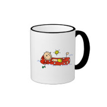 Strichmännchen-sich hin- und herbewegende T-Shirts Tee Tasse