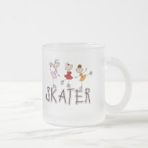 Strichmännchen-Skater-T-Shirts und Geschenke Kaffeehaferl
