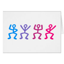 Strichmännchen stick figures grußkarte