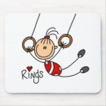 Strichmännchenmädchen auf Ring-T-Shirts und Gesche Mousepads
