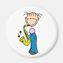 Strichmännchensaxophone-Magnet Kühlschrankmagnet