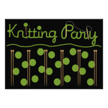 Strickende Party Einladung