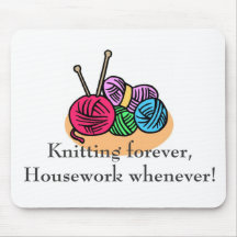 Strickende T-Shirts und Geschenke Mousepad