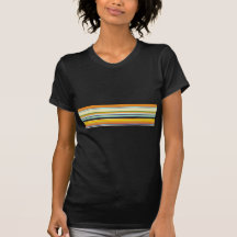 Stripey Herbst-Farben T-shirt