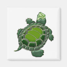 strukturierte Schildkröte 3D Kühlschrankmagnet