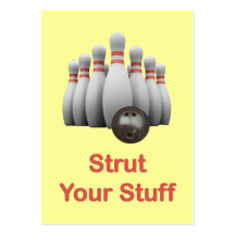 Strut Ihren Material-Bowling Visitenkarte