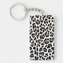 Strylish Leopard-Druck-Acryl Keychain Schlüsselanhänger