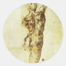 Studie für Kampf Cascina Michelangelo Renaissance Runde Sticker