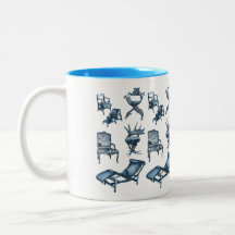 Stuhlskizzen Kaffee Tassen