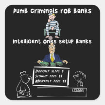 Stumme Verbrecherrobbanken Sticker
