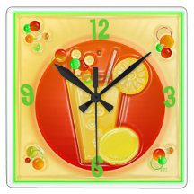 STUNDE Wanduhr DES COCKTAIL-3D