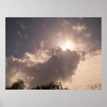 Stürmischer Sonnenaufgang im Tropenplakat