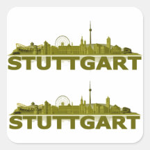 Stuttgart Stadt Skyline - sonstige Geschenkideen Aufkleber