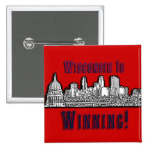 Stütz"gewinnende" Wisconsin-Protestierender Buttons