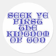Suchvorgang YE zuerst das Reich Gottes Runde Sticker