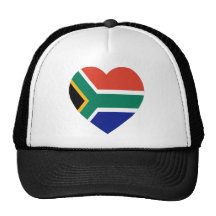 Südafrika-Flaggen-Herz Cap