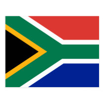 Südafrika-Flaggen-Postkarte postkarten