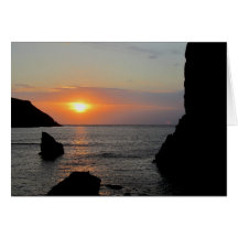 SüdDevon-Hoffnungs-Bucht Autunm Sonnenuntergang Grußkarte