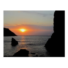 SüdDevon-Hoffnungs-Bucht Autunm Sonnenuntergang Postkarte