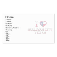 Sullivan-Stadt, Texas Visitenkarten Vorlagen