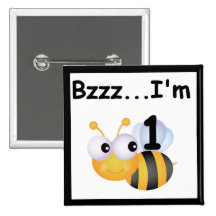 Summen-Hummel-1. Geburtstags-T-Shirts und Geschenk Anstecknadel