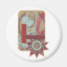 Summen OM Mani Padme Vintag Kühlschrankmagnet