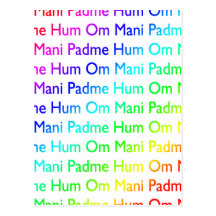 Summen Regenbogen-OM Mani Padme Postkarten
