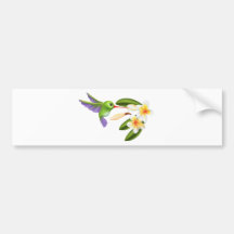 Summenvogel und -Blumen Auto Sticker