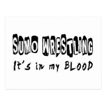 Sumo-Wrestling ist es in meinem Blut Postkarte