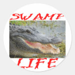 Sumpf-Leben-Alligator #002 Runde Sticker