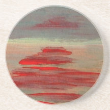 Sun auf dem Wasser-Ozean-Sonnenuntergang-Sonnenauf Getränke Untersetzer