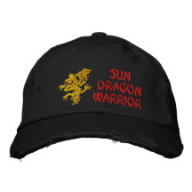 Sun, Drache, Krieger Bestickte Kappen