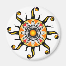 Sun eines Korbes Kühlschrankmagnet