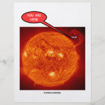 Sun-Erde sind Sie hier (Astronomie-Spaß) Individuelle Flyer