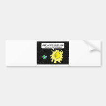 Sun schilt Erde für wachsendes Protoplasma Auto Sticker