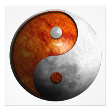 Sun und Mond Yin und Yang-Symbol Fotografischer Druck