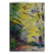 Sunlight on a forest path by Silver Lake Card