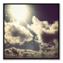 Sunlit Wolken Foto Druck