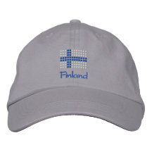 Suomi Hattu - finnischer Flaggen-Hut Bestickte Caps