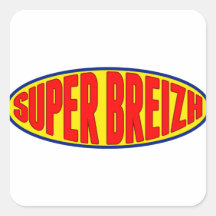 Super- Breizh die Bretagne Quadratsticker