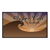 Super-Cali Kakao-Strand-Geschäft Visitenkartenvorlagen
