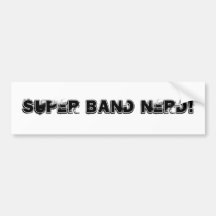 Superband-Nerd! Autoaufkleber
