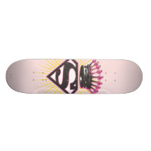 Supergirl Logo mit Krone Skateboarddeck