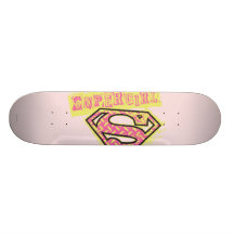 Supergirl Schmutz-Logo-Rosa Skateboarddeck