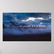 Superhornisse FA-18 auf Plattform von USS Stennis Posterdruck