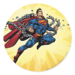 Supermann bricht Ketten aufkleber