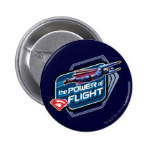 Supermann der Power des Fluges Button